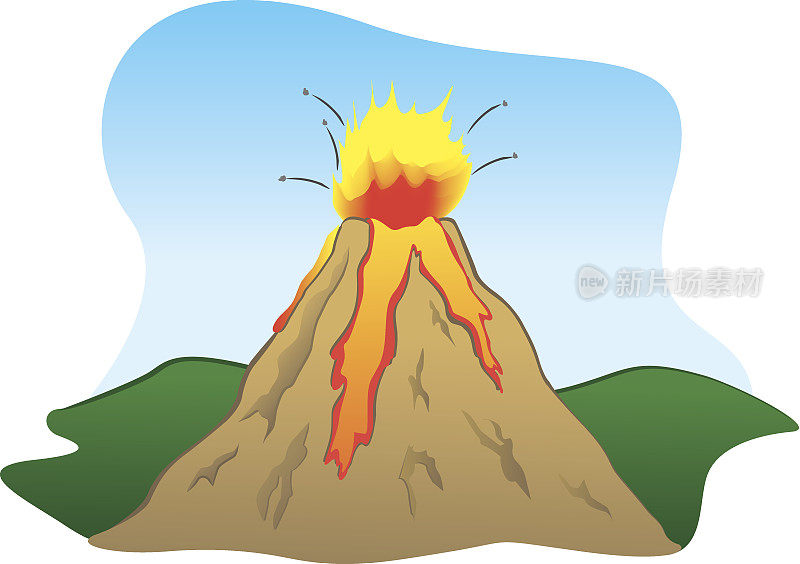 大自然的力量火山喷发