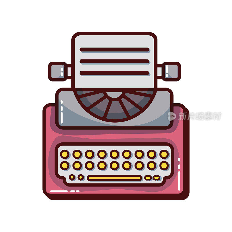 老式打字机设备与商业文件