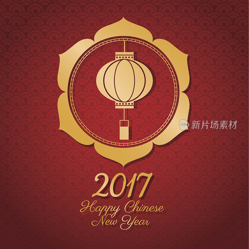 2017年春节花灯金框
