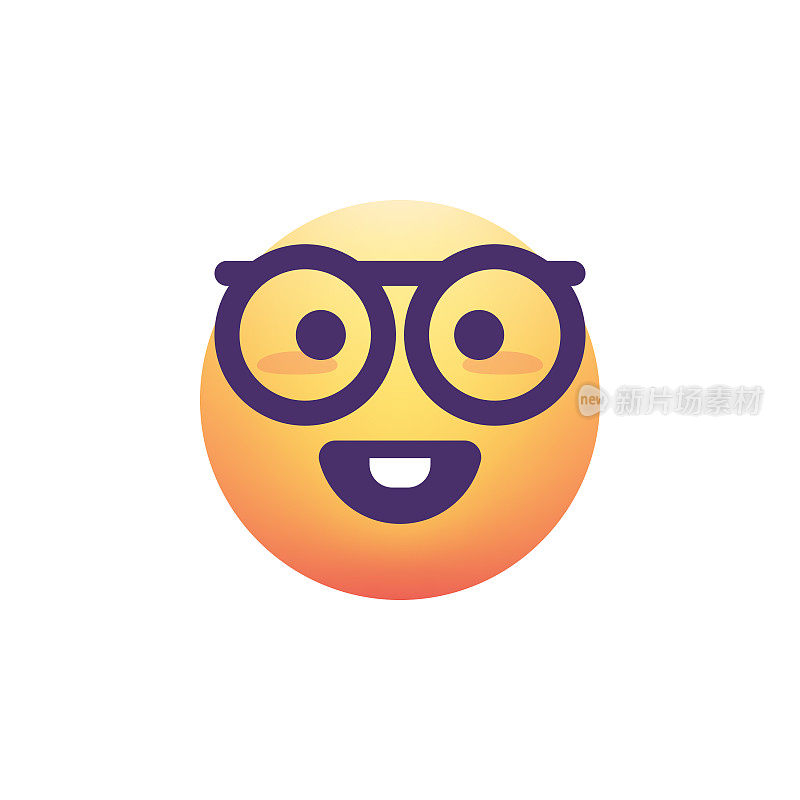 表情符号设计逼真的颜色和阴影