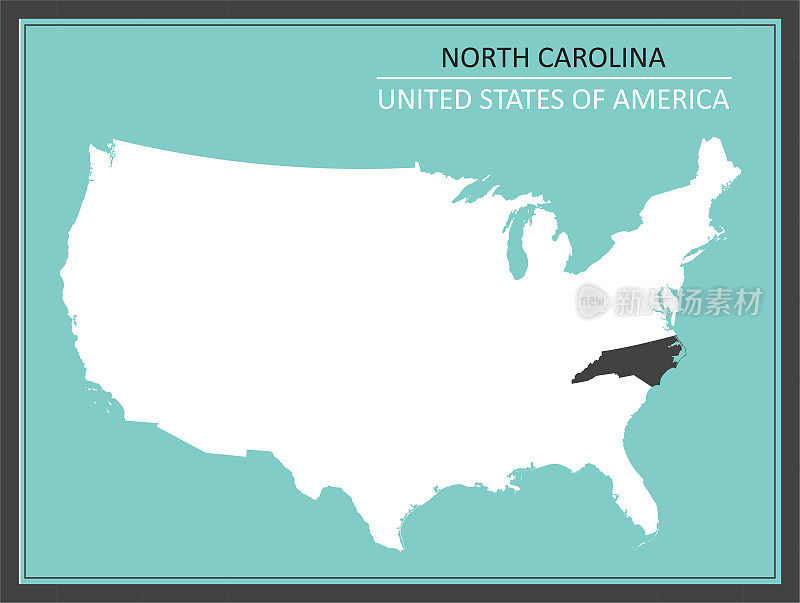 美国北卡罗来纳州地图可下载