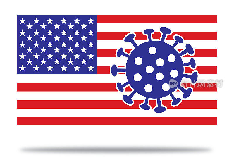 COVID-19美国国旗图标