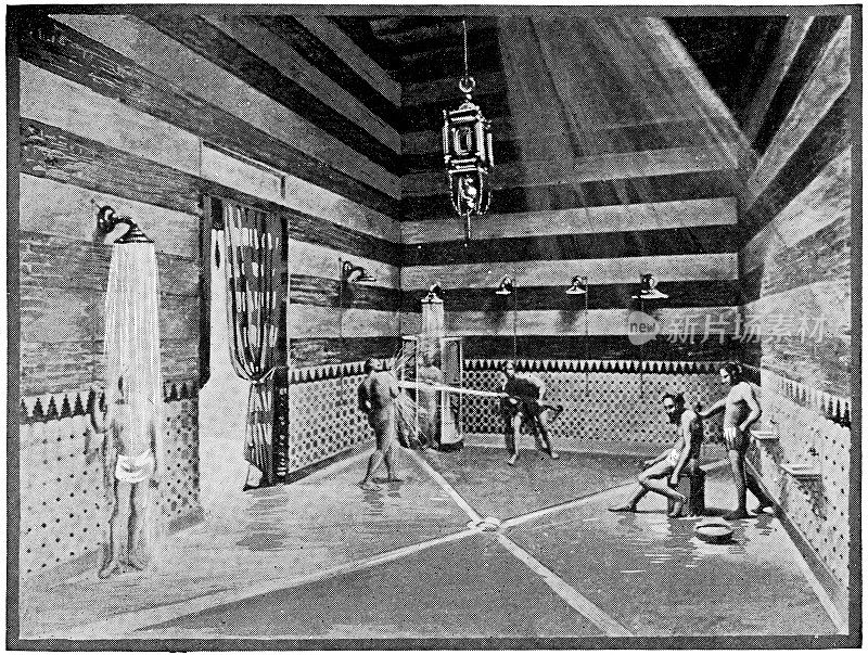 西班牙潘蒂科萨的潘蒂科萨浴场——19世纪