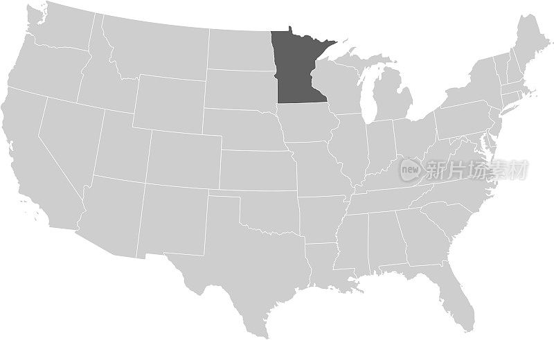 明尼苏达州的地图