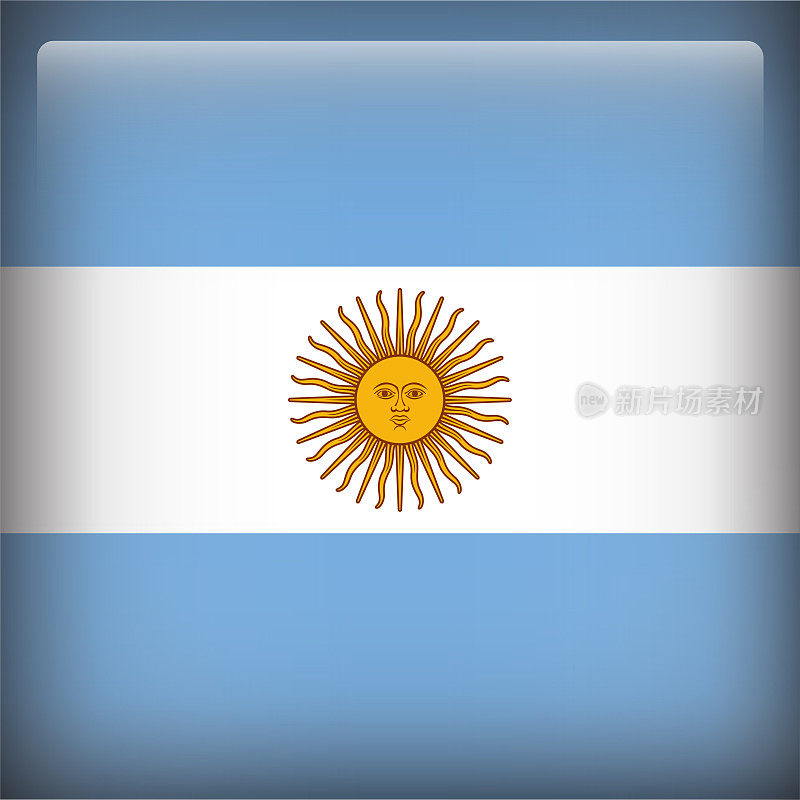 阿根廷广场国家国旗按钮图标系列