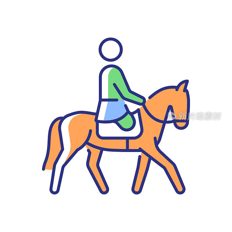 骑马的RGB颜色图标