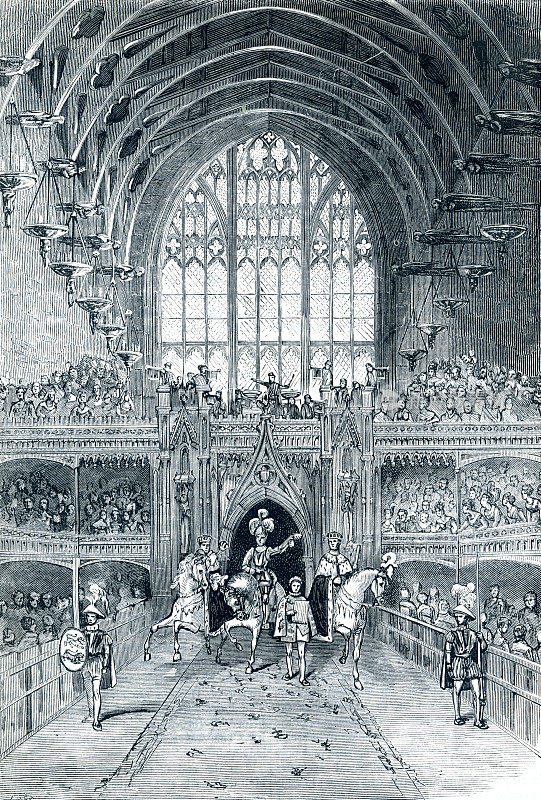 19世纪英国伦敦威斯敏斯特教堂乔治四世加冕典礼