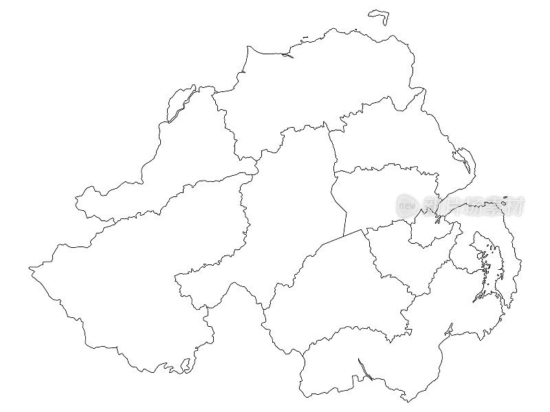 北爱尔兰地区地图