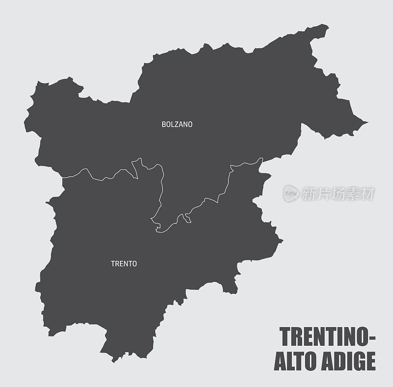 特伦蒂诺-上阿迪格地区地图