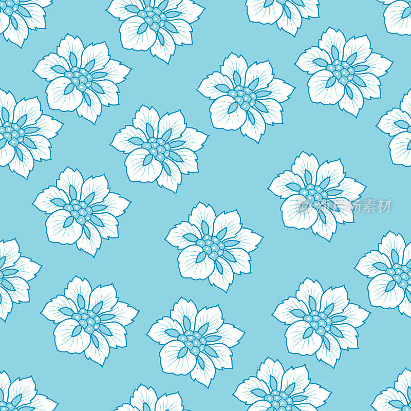 花无缝图案。