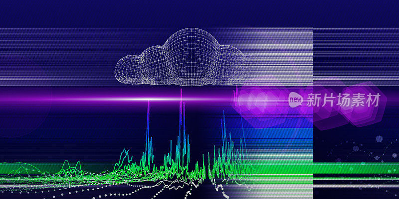 摘要技术背景云计算网格概念与模糊线。云计算旗帜。大数据。互联网业务技术。网络数据服务。