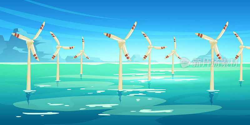 带有海上涡轮机的海上风电场