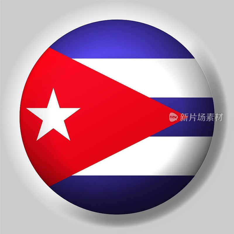 古巴国旗纽扣