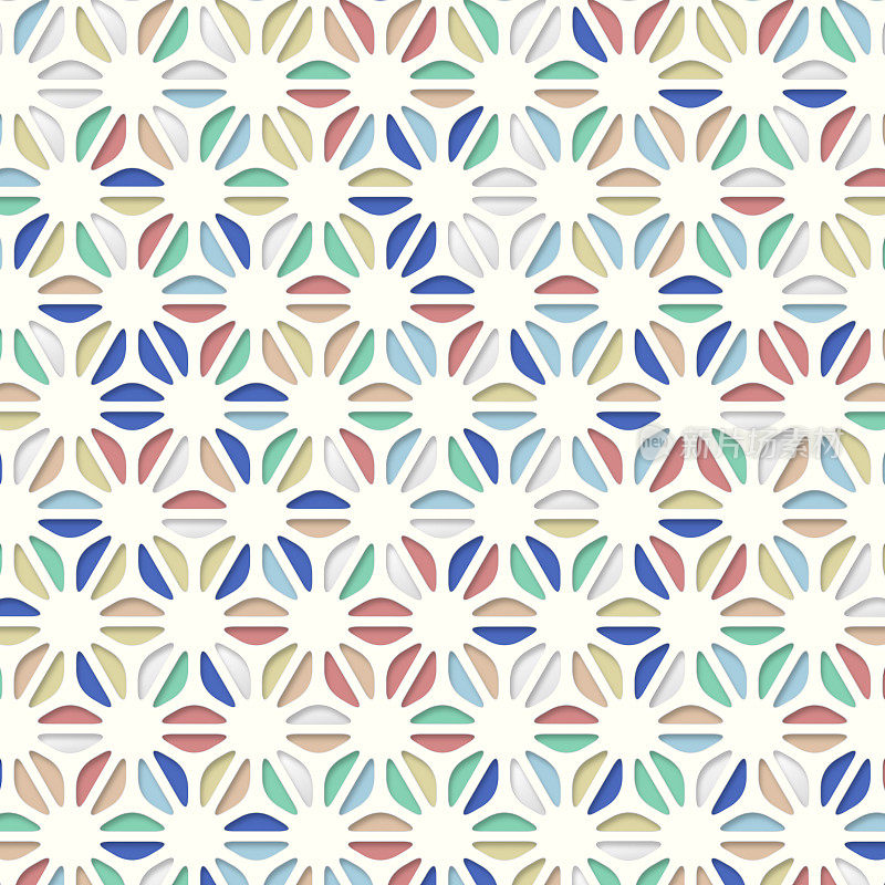 三角形在三维模式中形成菱形,带有阴影