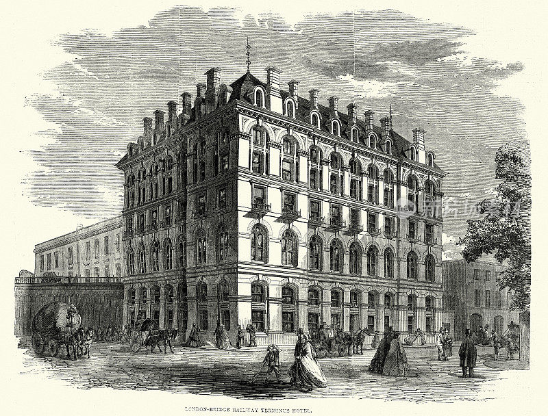 伦敦桥铁路总站酒店，维多利亚时代英国建筑，19世纪60年代