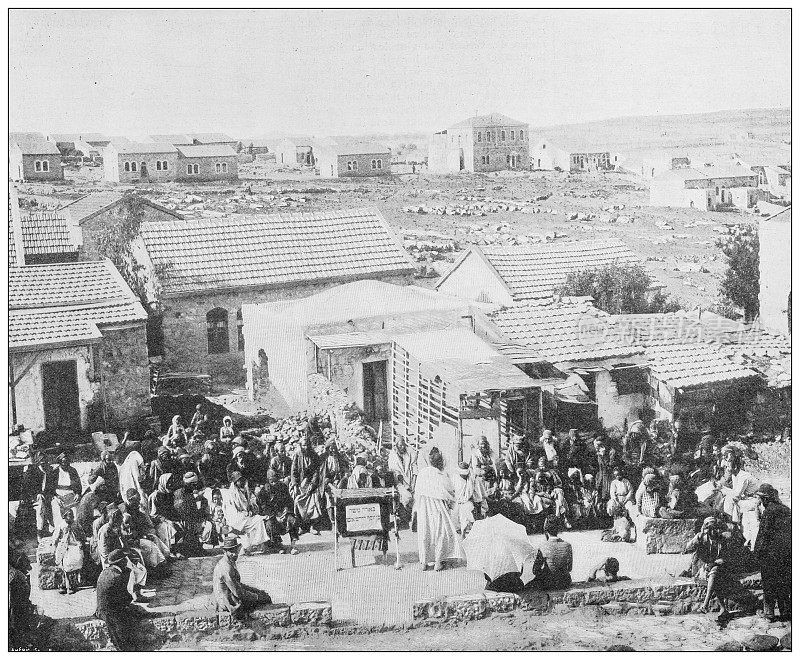 古董照片:犹太人在耶路撒冷庆祝复活节