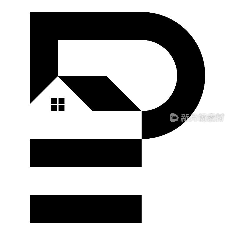 建筑、家居、房屋、房地产、建筑、物业的P标志设计。