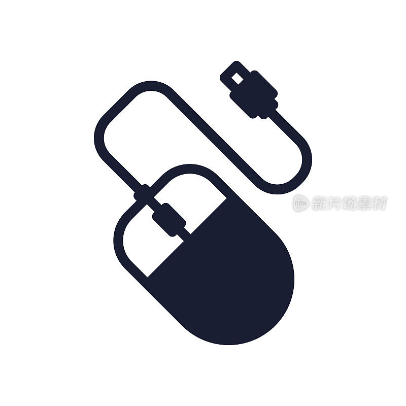 实体矢量图标鼠标点击