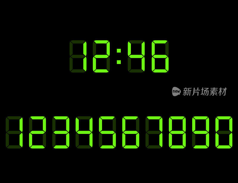 数字时钟编号集