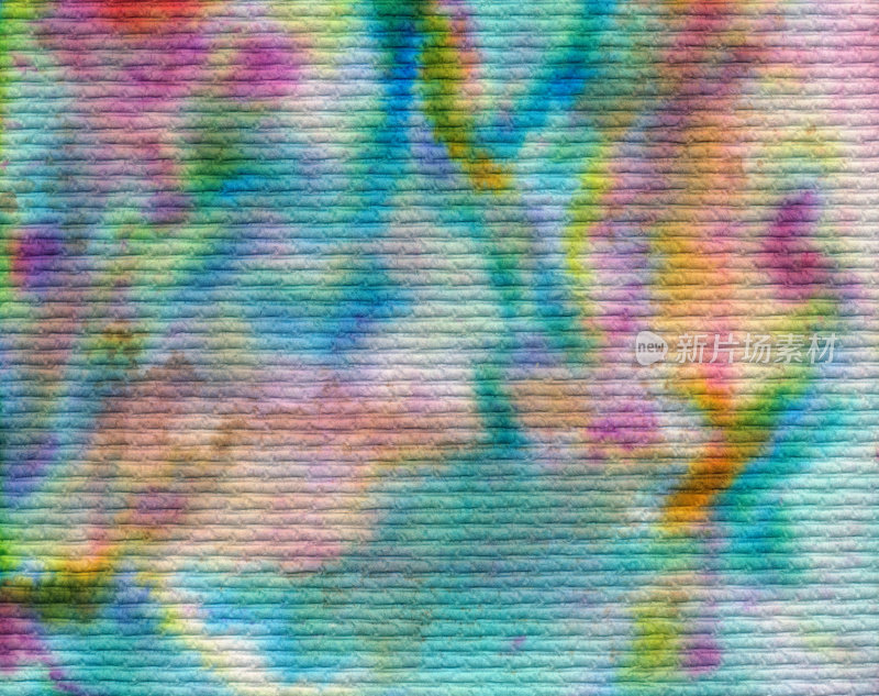 纹理纤维背景与多重彩虹的颜色