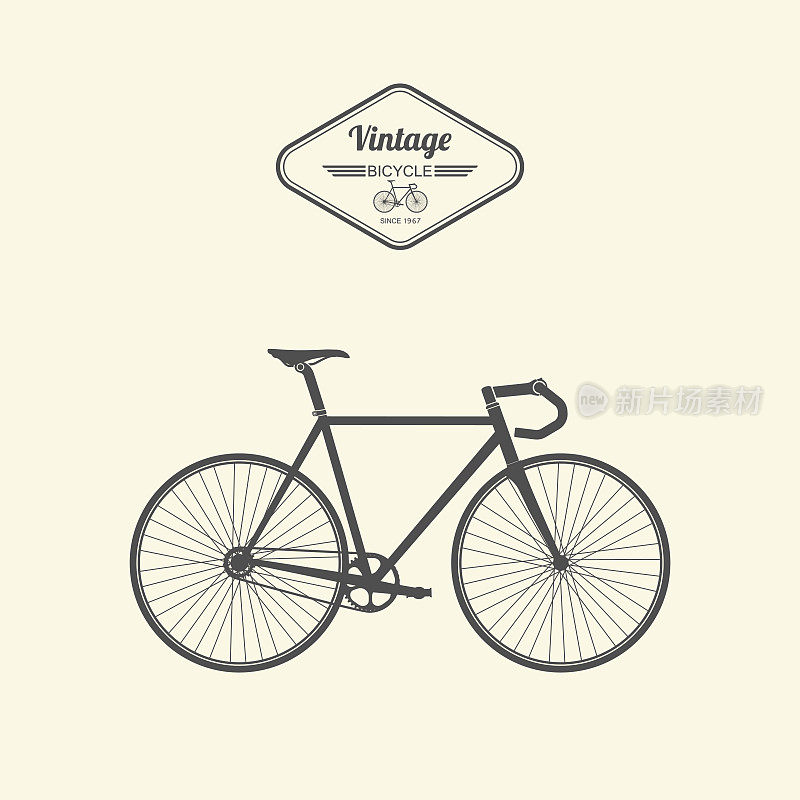 古董bicycle.vector
