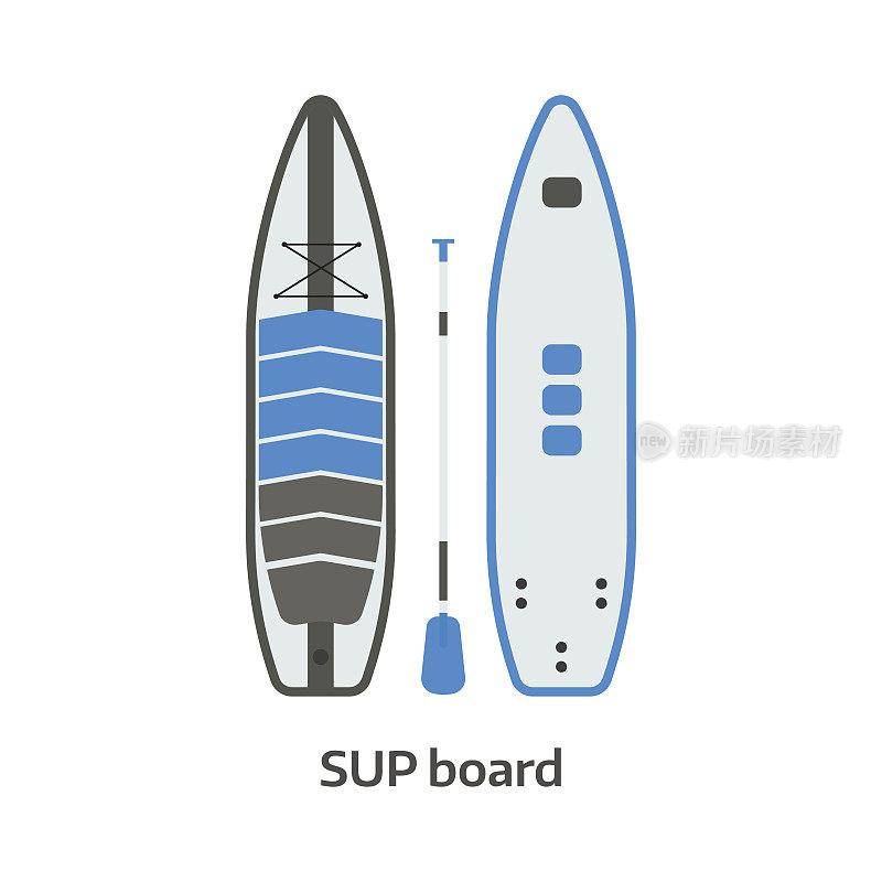 SUP板和桨向量集