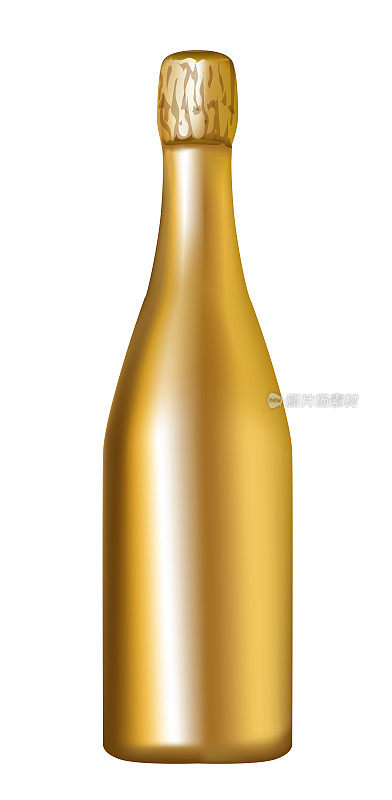 金香槟酒瓶