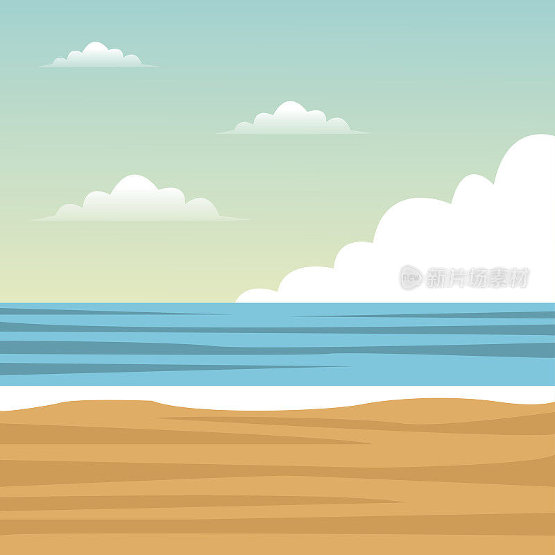 海滩海砂云