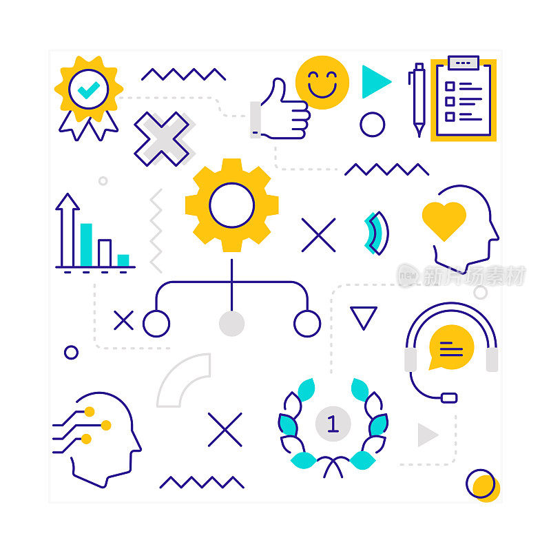 与客户关系相关的网页,标题,小册子,年报和书籍封面的横幅设计