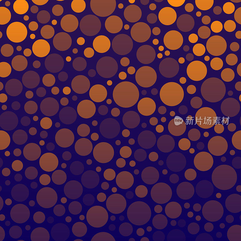 抽象几何背景与橙色梯度圆