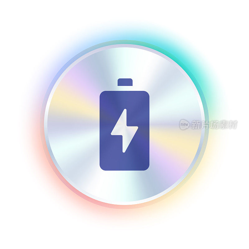 全息贴纸设计与电池图标