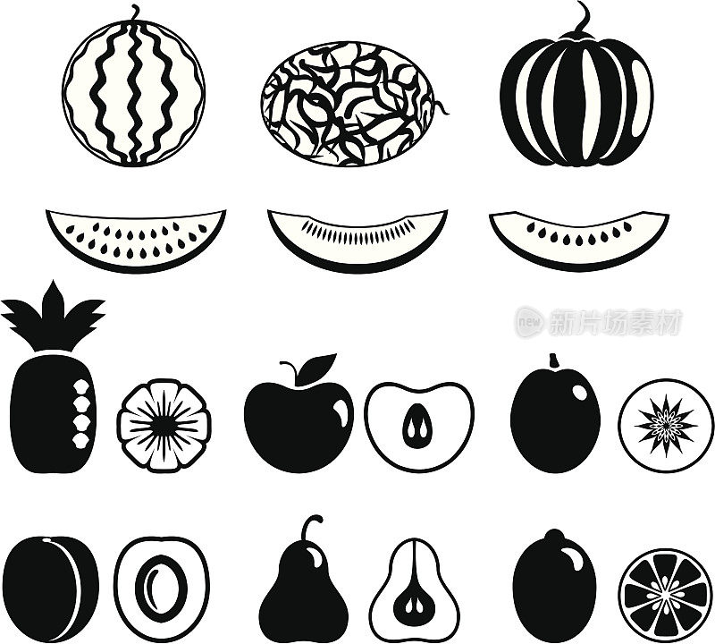水果和瓜类的图标