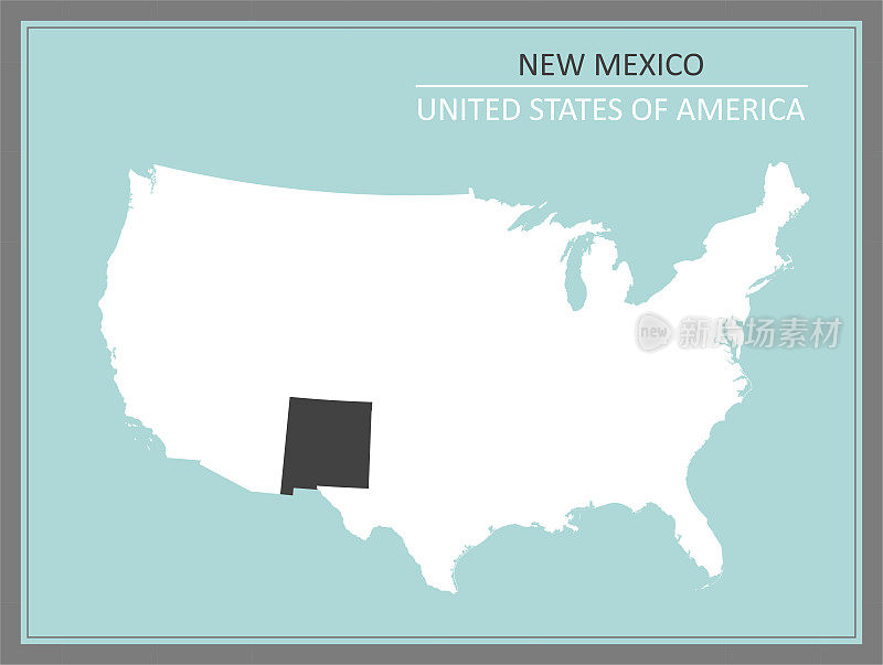 美国新墨西哥州地图可下载
