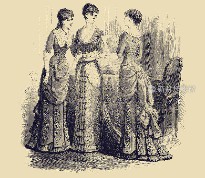 维多利亚时代的时尚女人