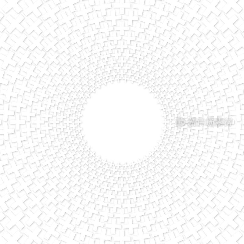 三维加上阴影的形状在圆形模式,径向大小梯度