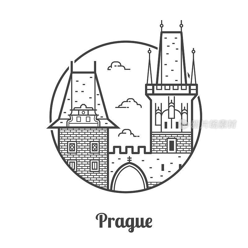 布拉格旅游图标