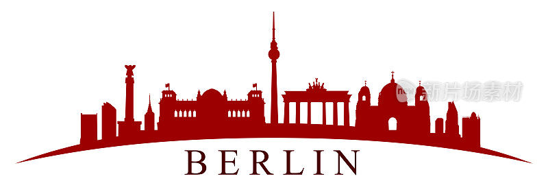 柏林城市剪影-向量