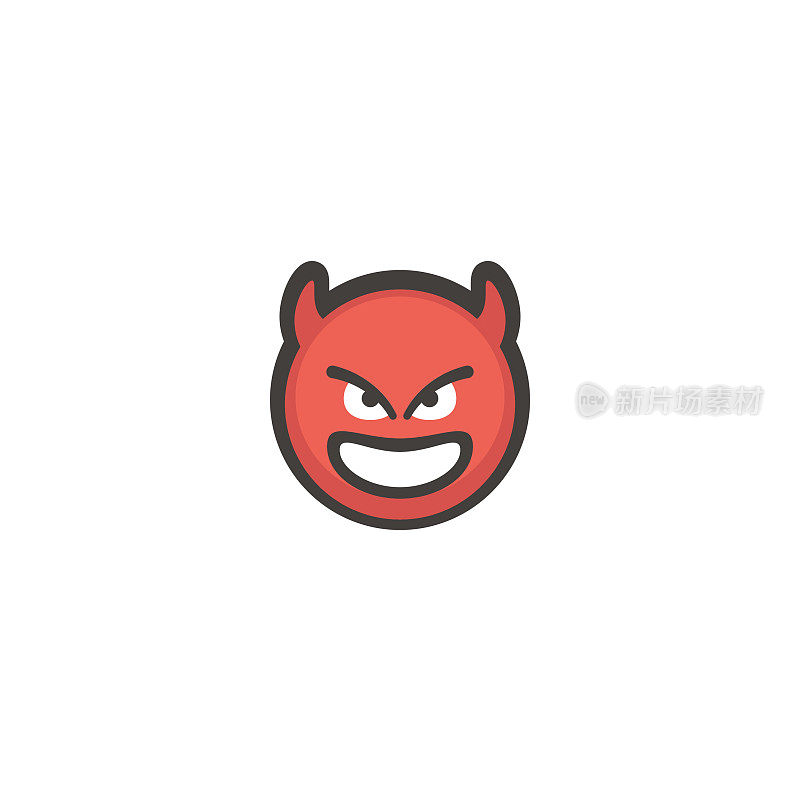 Emoticon平面设计轮廓线