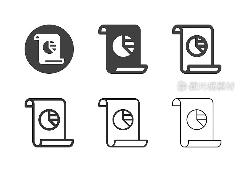 饼图文档图标-多系列
