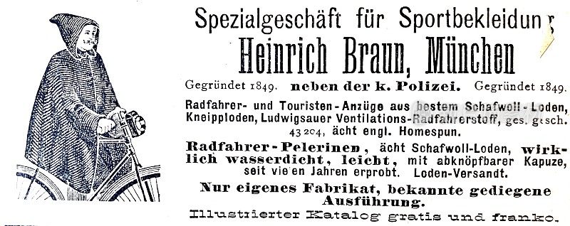 慕尼黑运动服装专卖店广告，海因里希・布劳恩