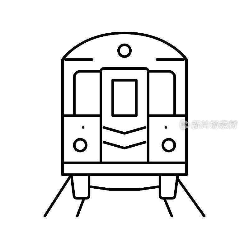 地铁纽约线图标矢量插图