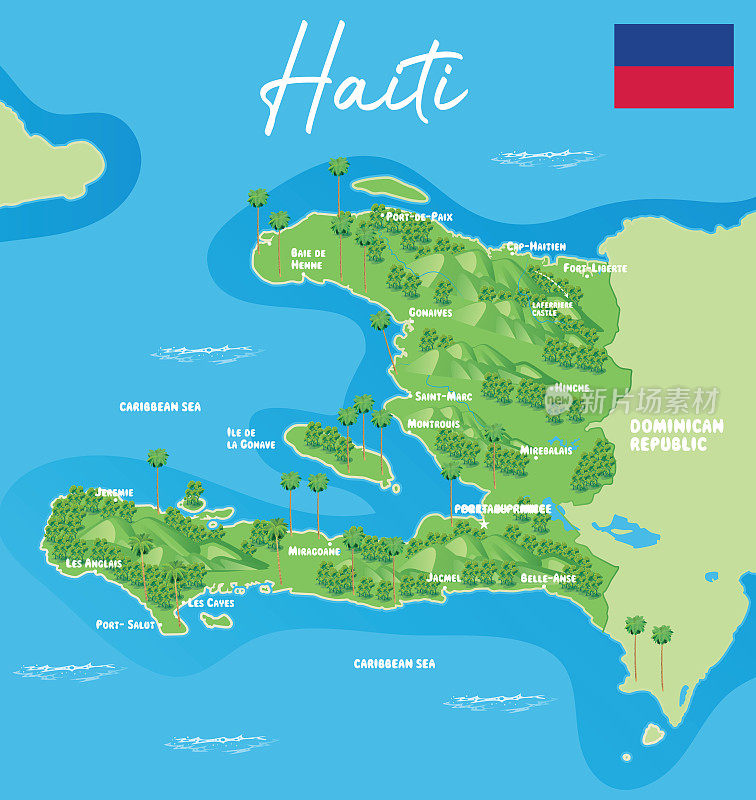 海地的地图