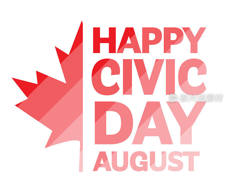 快乐公民节日加拿大问候网页横幅设计模板枫叶设计