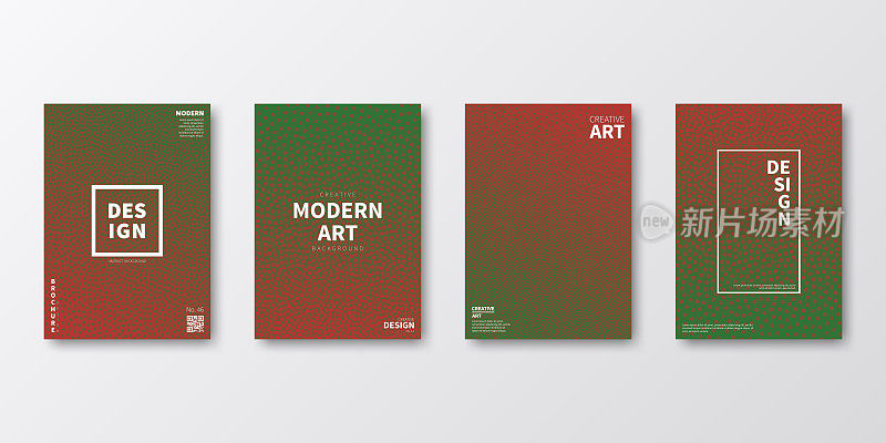 宣传册模板排版，红色封面设计，商业年报，宣传单，杂志