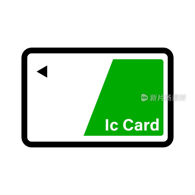 平面设计IC卡图标。智能卡图标。向量。