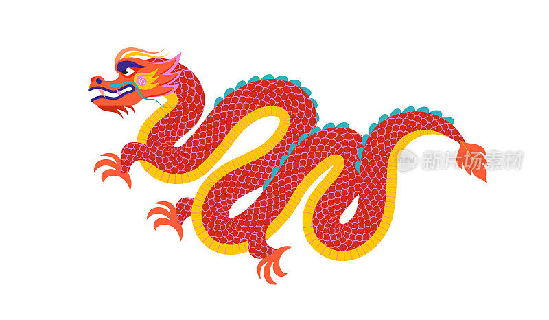 龙，中国新年，中国传统的龙字