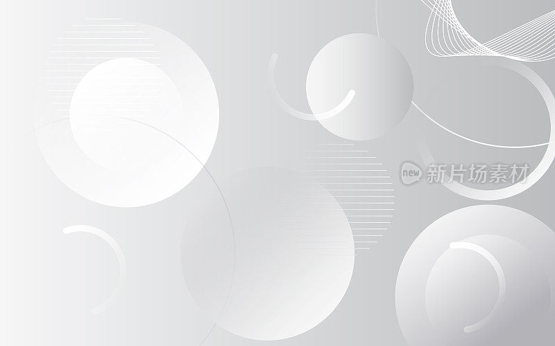 现代抽象灰色和白色高科技几何最小背景