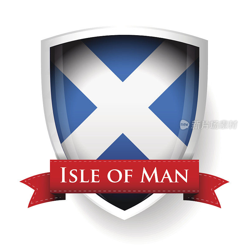 带有马恩岛标志的苏格兰旗