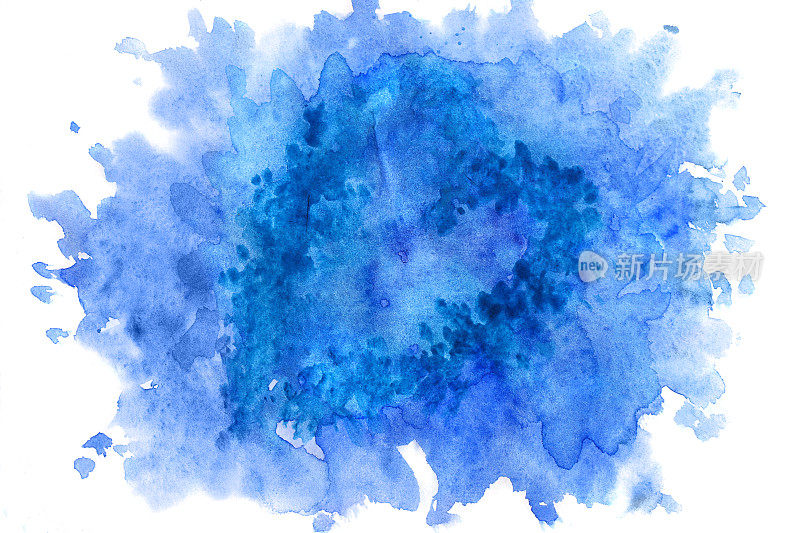 蓝色水彩抽象背景