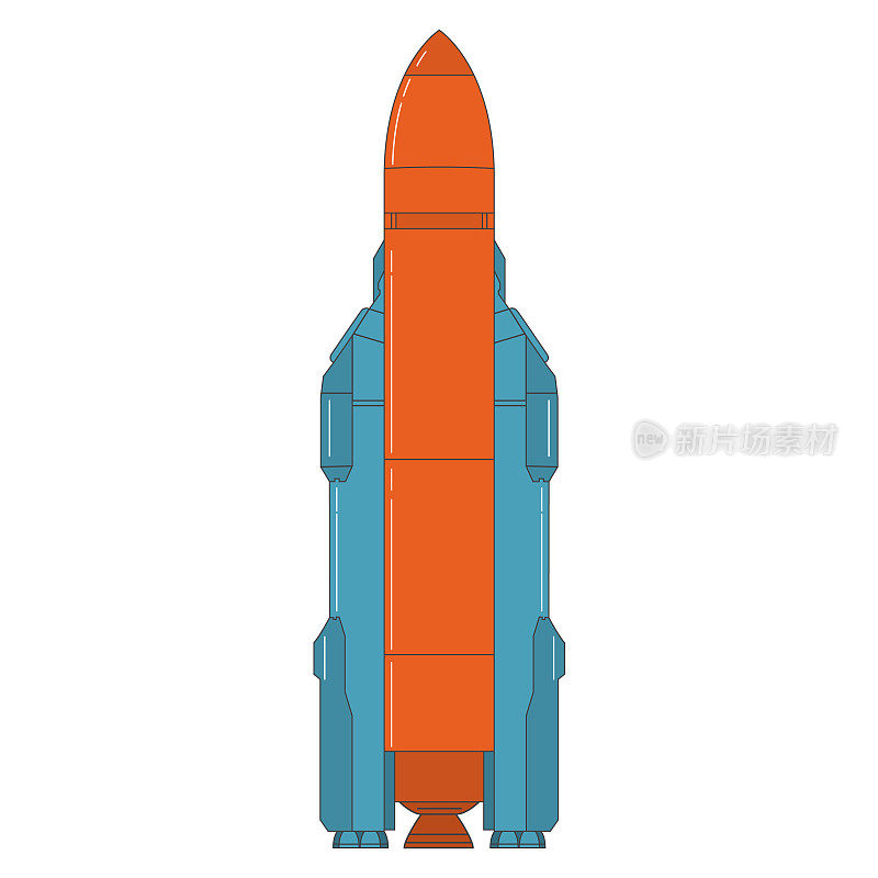多级可重复使用的空间重型导弹用于运载工具的启动，运载行星绕地球轨道的飞船、宇航员和科研通信卫星。